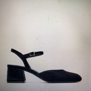 Zara Woman’s Shoe, Velvet Block Heal